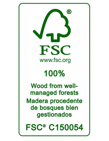 Ventall de fusta i tela de cotó orgànic, ecològic i sostenible Fet a mà a Espanya
