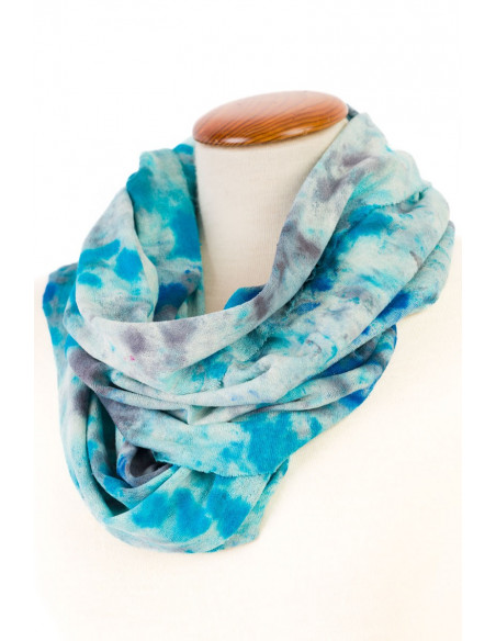Neck Scarf or Buff for women in Silk Bourret