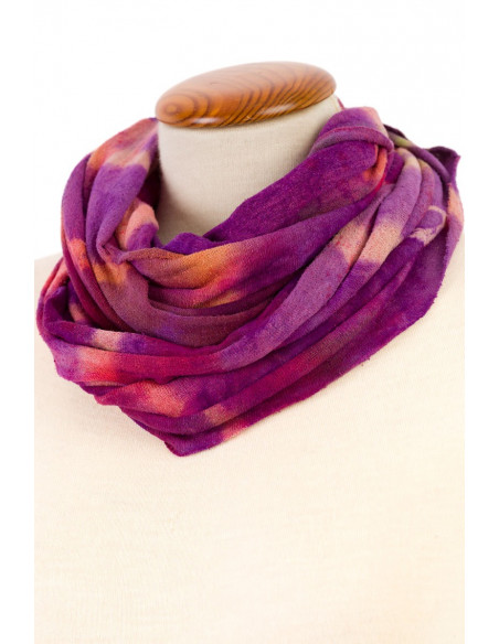 Neck Scarf or Buff for women in Silk Bourret