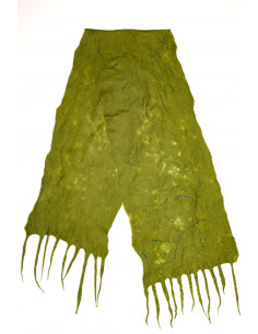 Bufanda de colores de lana merina fieltrada 2