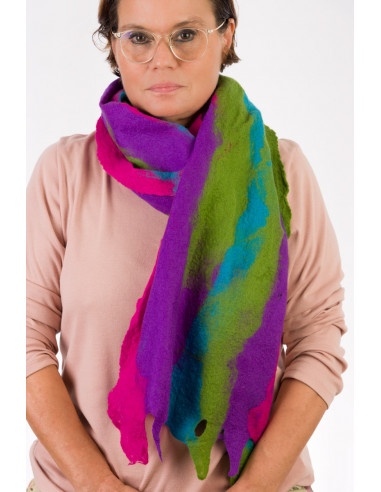 merino wool scarf felted