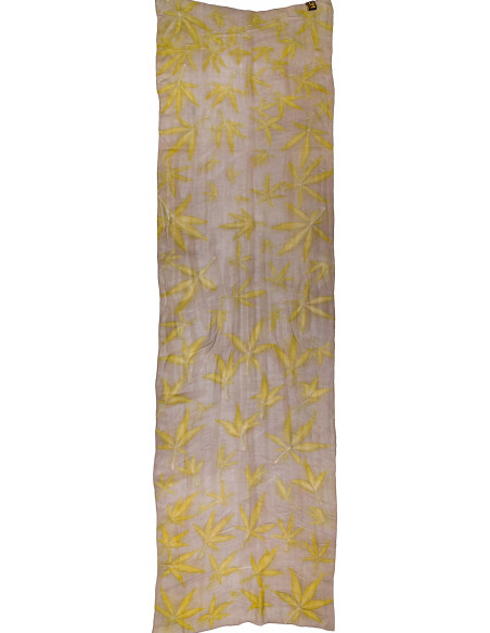 Elegant Mocador Xal echarpe o Foulard de seda natural cosit i pintat a mà, rentable, peça única