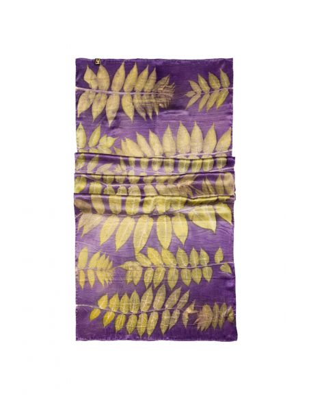Silk scarf for women. Hand-painted natural silk foulard. Elegant shawl for party.