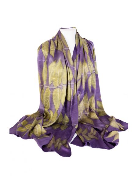 Mocador de seda per a dona. Foulard de seda natural pintat a mà. Xal elegant per festa
