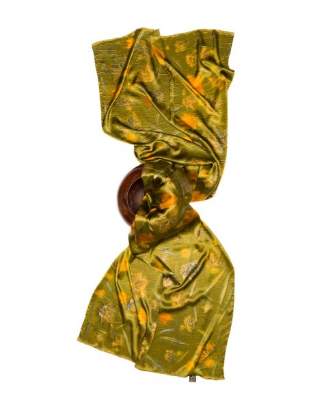 Mocador de seda per a dona. Foulard de seda natural pintat a mà. Xal elegant per festa