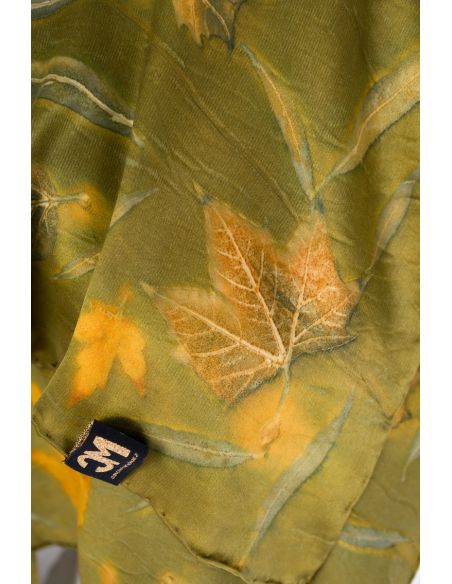 Silk scarf for women. Hand-painted natural silk foulard. Elegant shawl for party.