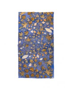 Large Natural Silk Shawl Scarf for women. Ecoprint handmade in Crêpe de Seda. 2