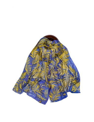 Elegant hand-painted natural silk Scarf Shawl Echarpe or Foulard, washable, unique piece