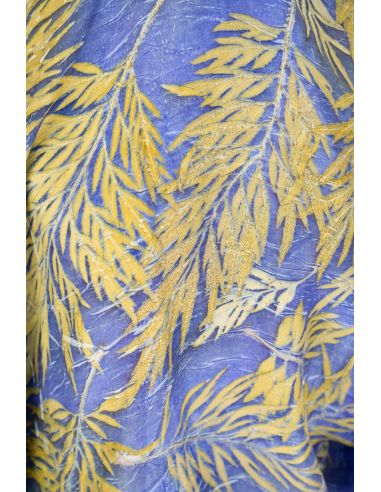 Elegant Mocador Xal echarpe o Foulard de seda natural cosit i pintat a mà, rentable, peça única