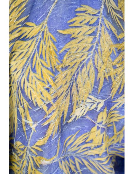 Elegant hand-painted natural silk Scarf Shawl Echarpe or Foulard, washable, unique piece