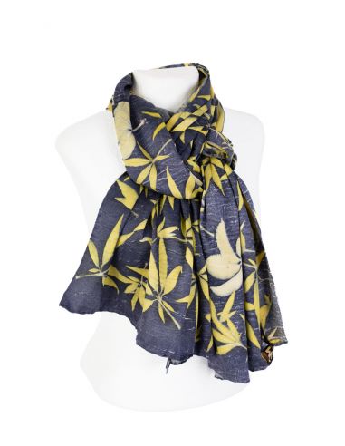 Elegant Mocador Xal echarpe o Foulard de seda natural cosit i pintat a mà, rentable, peça única