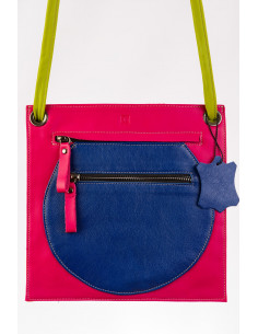 Handmade leather bag woman color youth sport casual cheerful small