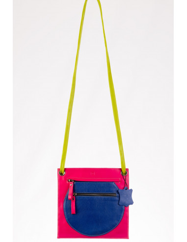 Handmade leather bag woman color youth sport casual cheerful small