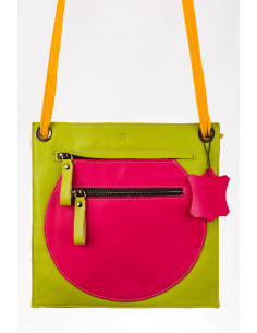 Handmade leather bag woman color youth sport casual cheerful small