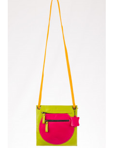 Handmade leather bag woman color youth sport casual cheerful small 2