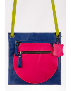 Handmade leather bag woman color youth sport casual cheerful small