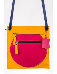 Handmade leather bag woman color youth sport casual cheerful small