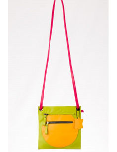 Handmade leather bag woman color youth sport casual cheerful small 2
